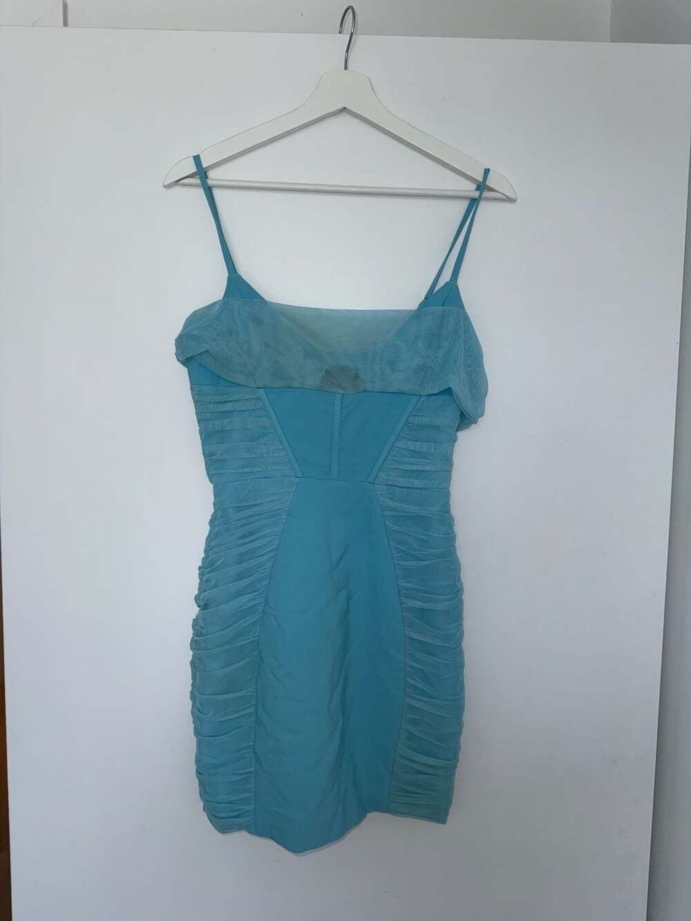 Heiress Beverly Hills Ruched Mesh Mini Dress Size S